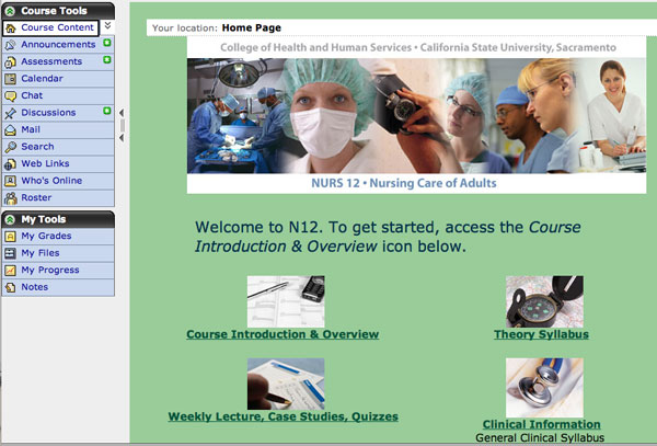 Nursing 12 Home page